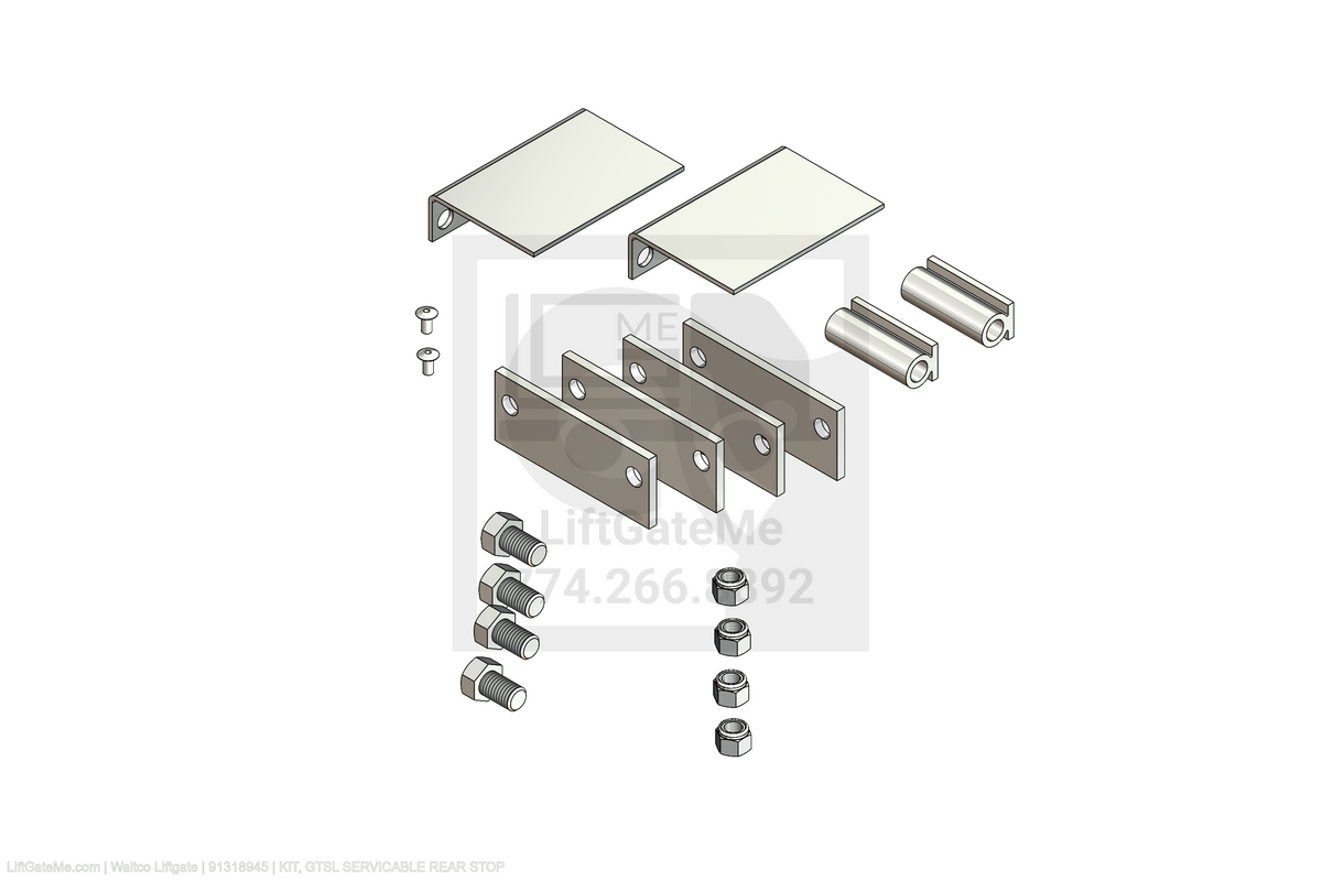 Waltco Liftgate Part Number 91318945 | kit, gtsl servicable rear stop