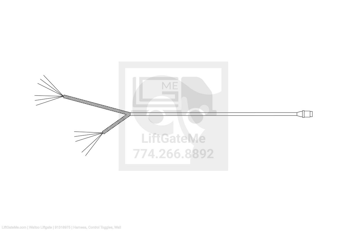 This is an image for a Waltco liftgate Harness, Control Toggles, Wall