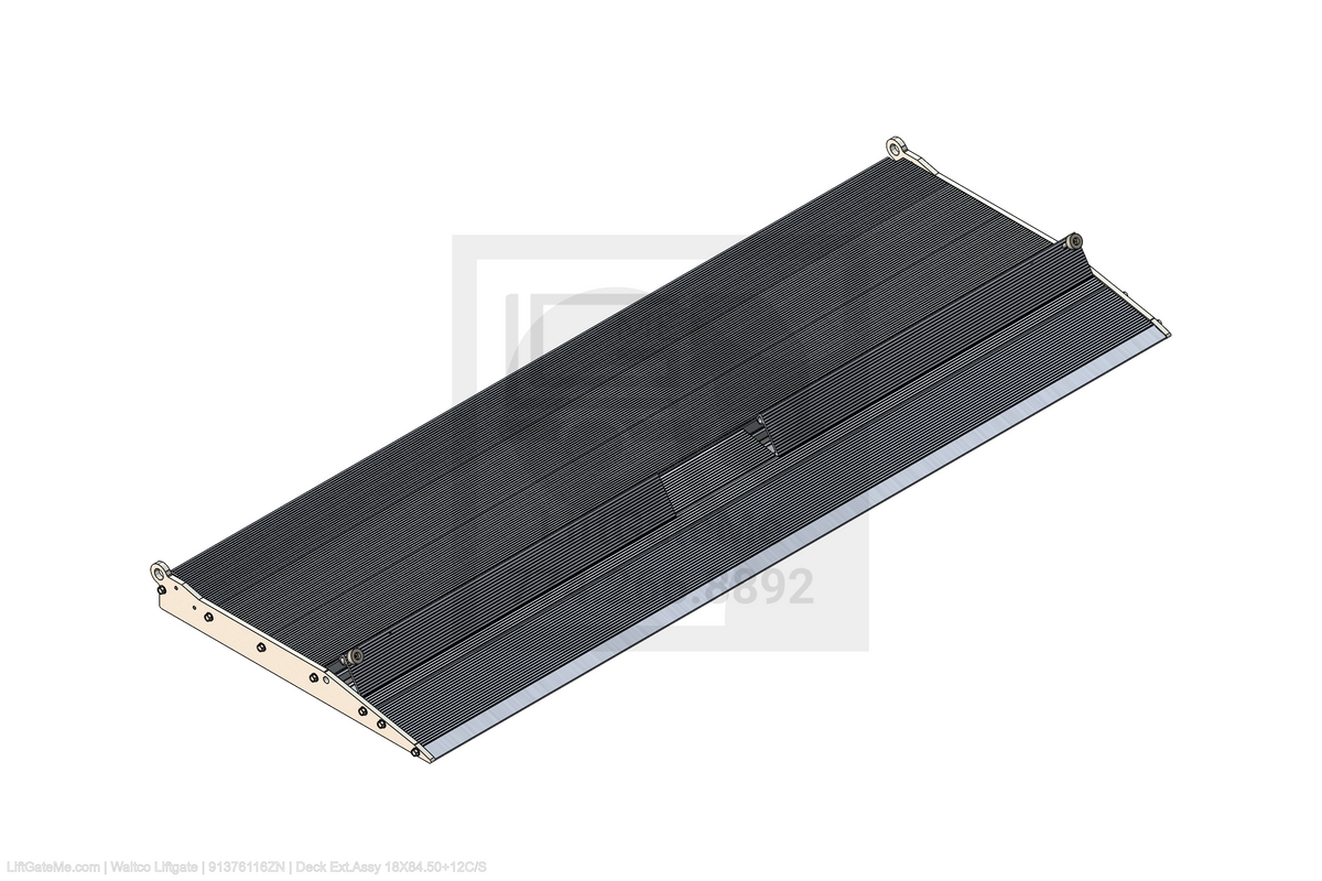This is an image for a Waltco liftgate Deck Ext.Assy 18X84.50+12C/S