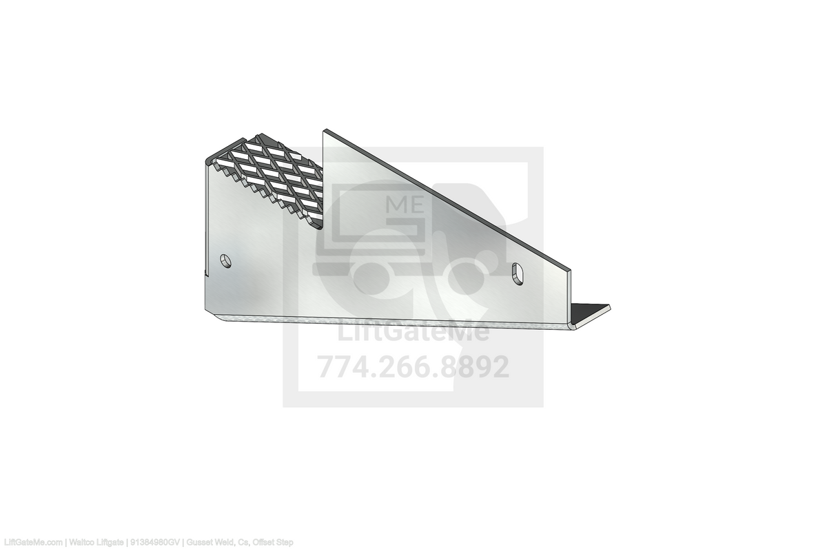 This is an image for a Waltco liftgate Gusset Weld, Cs, Offset Step