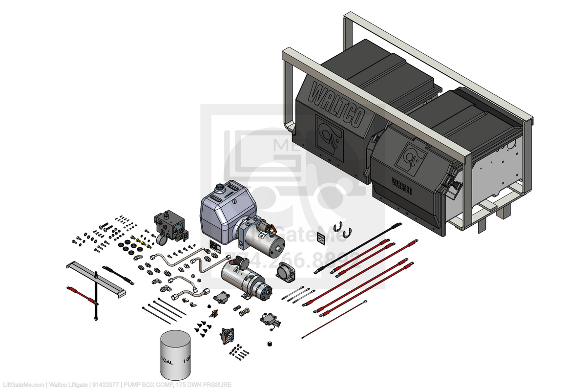 Waltco Liftgate Part Number 91422977 | pump box comp, 175 dwn prssure