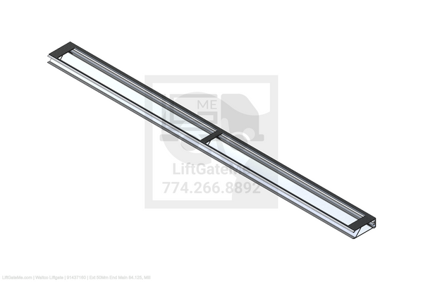 This is an image for a Waltco liftgate Ext 50Mm End Main 84.125, Mill