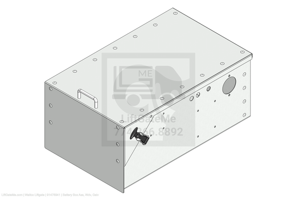 This is an image for a Waltco liftgate Battery Box Ass, Wdv, Galv