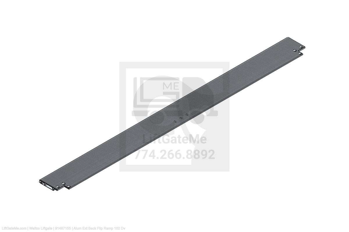 This is an image for a Waltco liftgate Alum Ext Back Flip Ramp 102 Dv