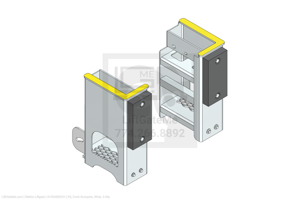 This is an image for a Waltco liftgate Kit, Dock Bumpers, Wide, 2-Stp