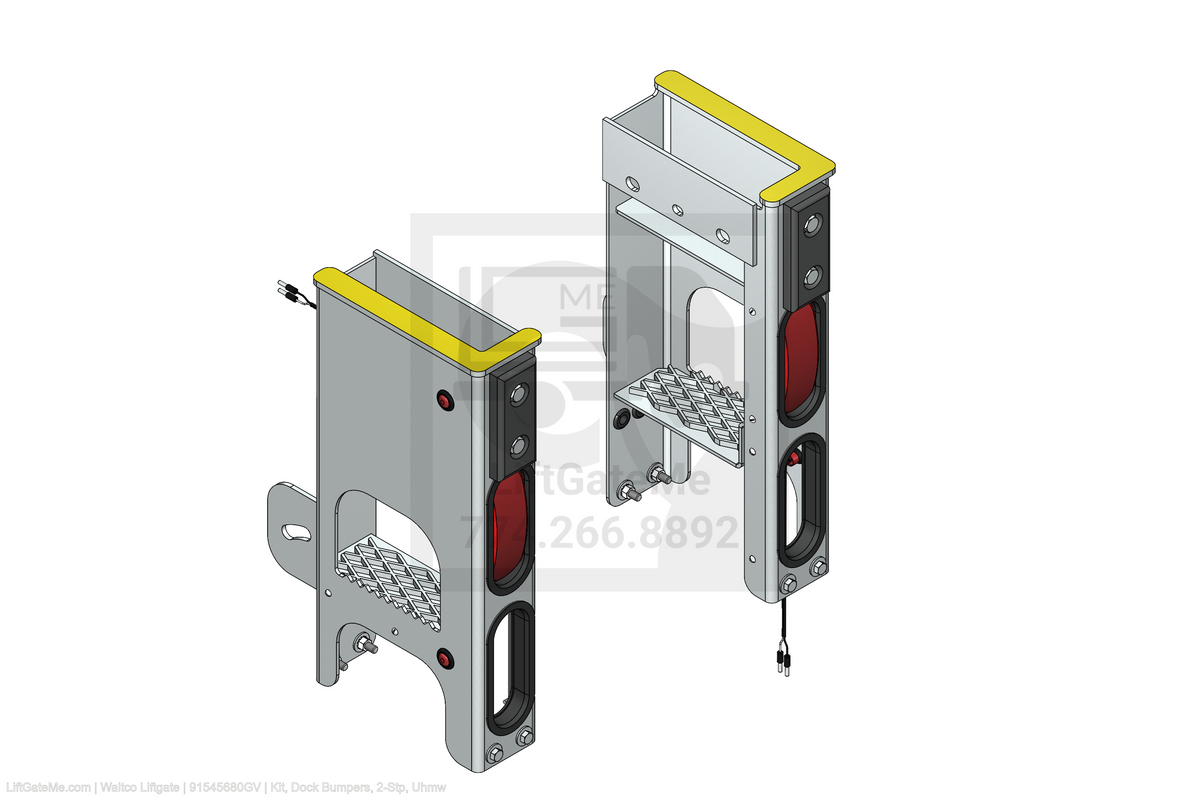 This is an image for a Waltco liftgate Kit, Dock Bumpers, 2-Stp, Uhmw