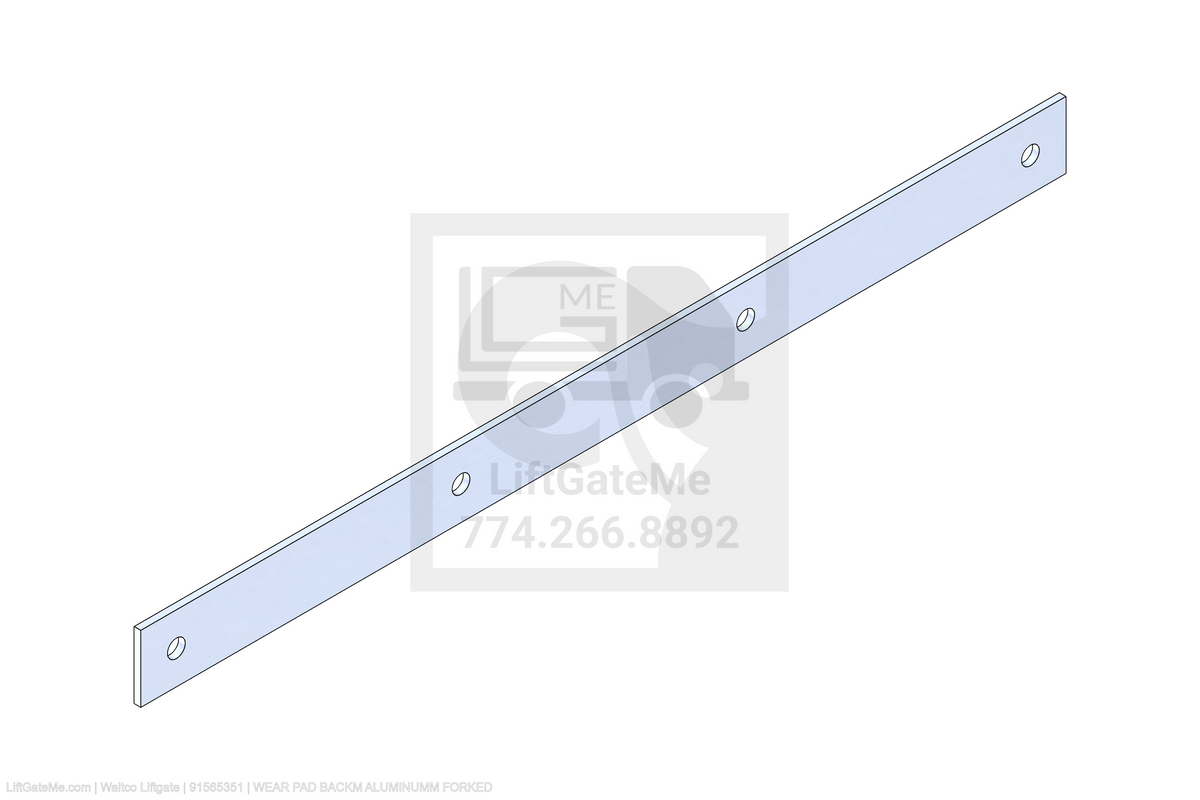Waltco Liftgate Part Number 91565351 | wear pad backm aluminumm forked