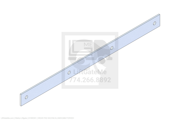 Waltco Liftgate Part Number 91565351 | wear pad backm aluminumm forked