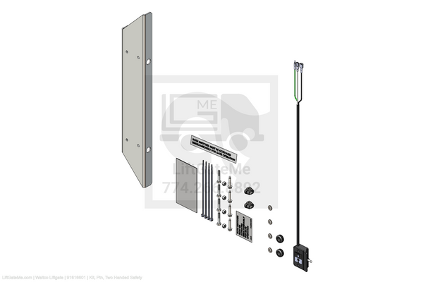 This is an image for a Waltco liftgate Kit, Ptn, Two Handed Safety