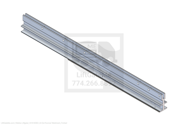 This is an image for a Waltco liftgate Al Ext Runner Weldment, Forked
