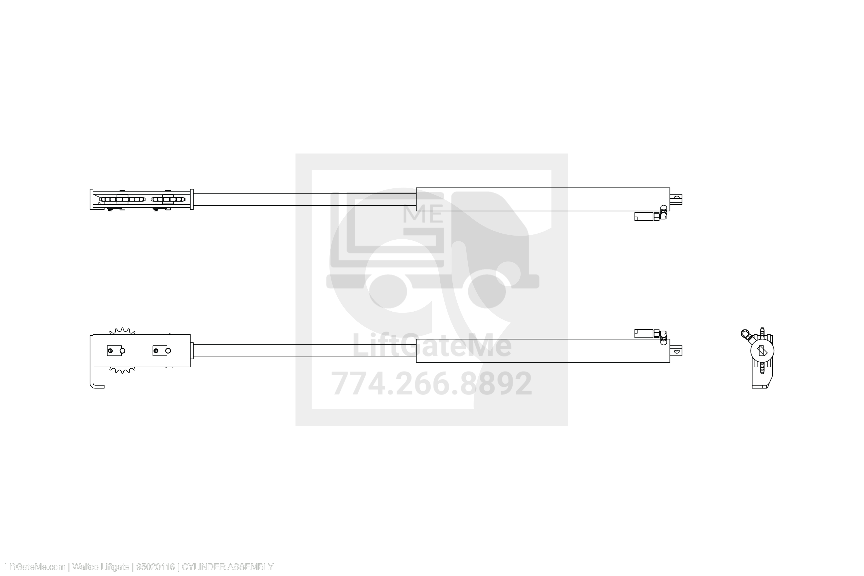 Waltco Liftgate Part Number 95020116 | cylinder assembly