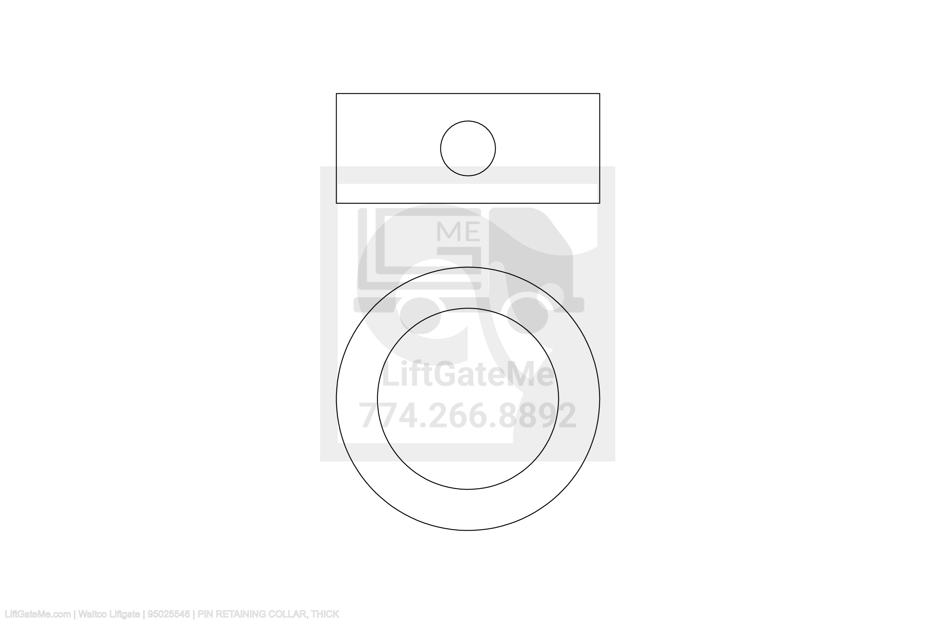 Waltco Liftgate Part Number 95025546 | pin retaining collar, thick