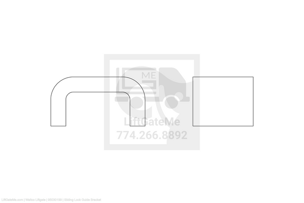 This is an image for a Waltco liftgate Sliding Lock Guide Bracket
