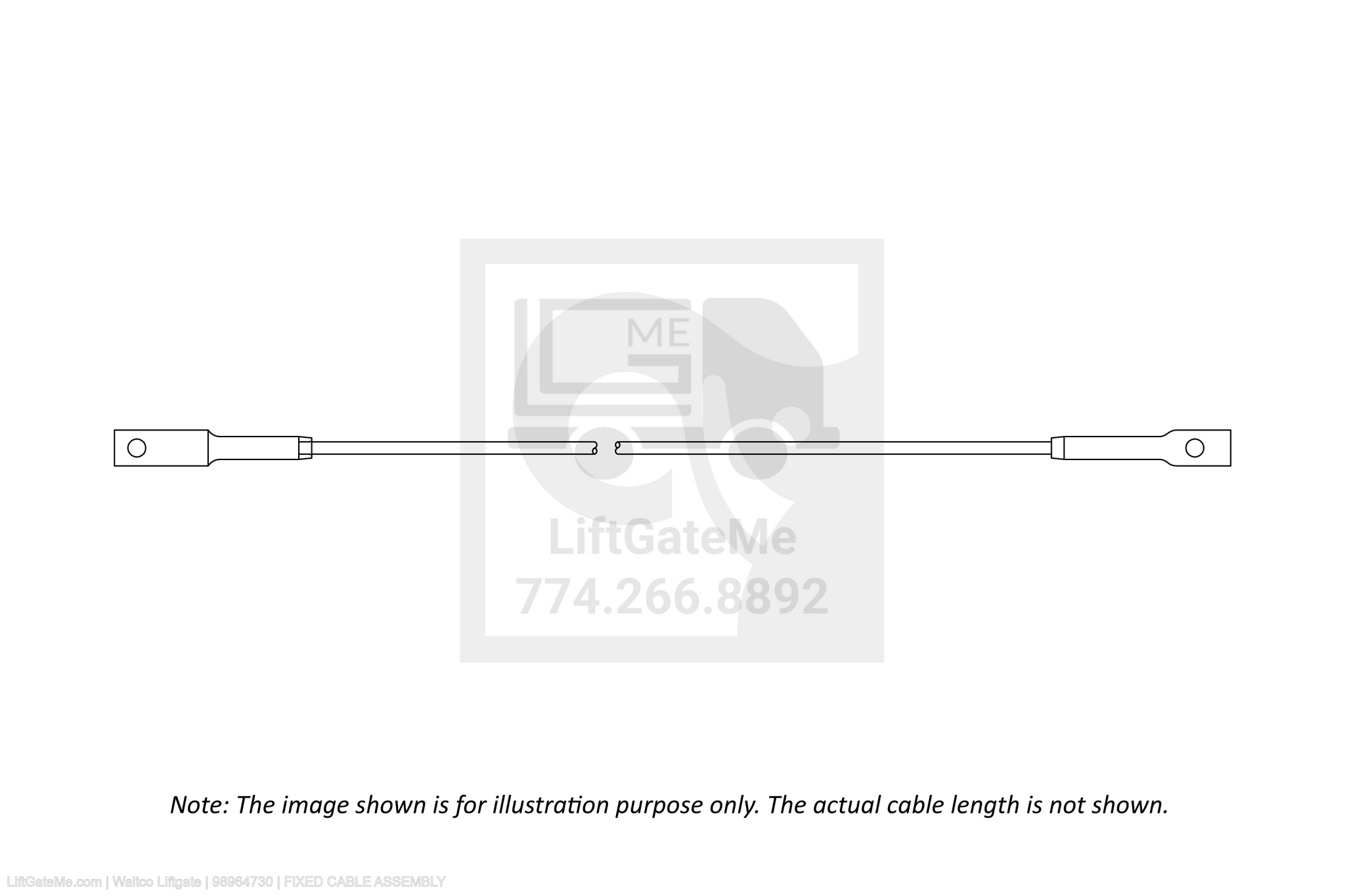 Waltco Liftgate Part Number 98964730 | fixed cable assembly