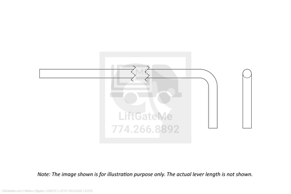Waltco Liftgate Part Number u25270 | latch release lever
