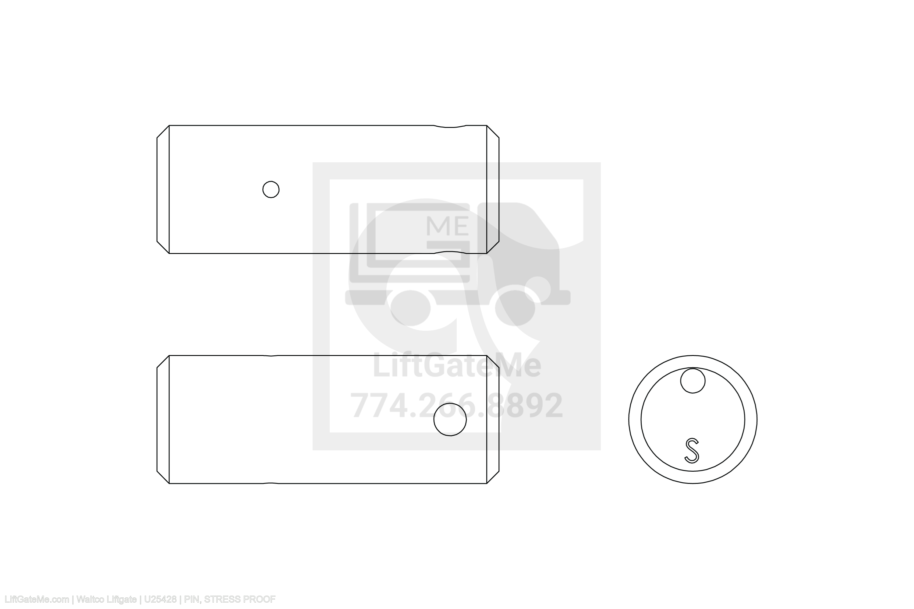 Waltco Liftgate Part Number u25428 | pin, stress proof