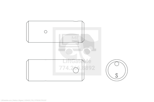 Waltco Liftgate Part Number u25428 | pin, stress proof