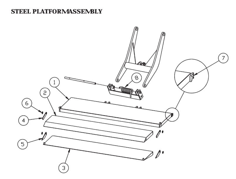 Waltco Liftgate red platform spring - 22114300
