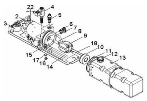 Palfinger ILK, ILUK, ILF Hydraulic power unit pump P-1406000