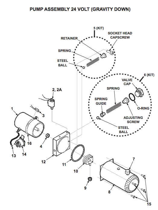 Maxon Liftgate Part 250100-24 power unit - 24 volt only