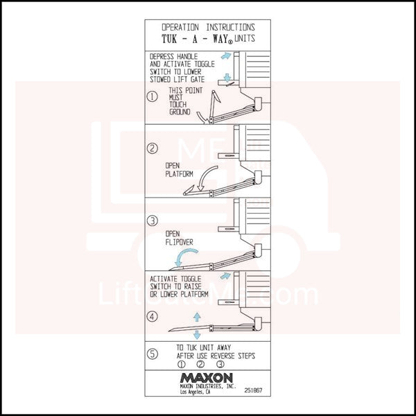 Maxon Liftgate Part 251867